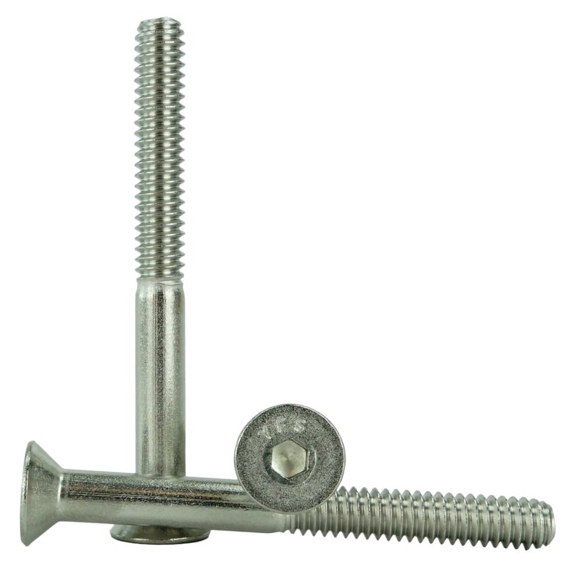 Chenango Supply Stainless 1/4-20 x 2-1/2inches (1/2inches to 3inches Available) Socket Flat Head Screws, Full Thread, Hex Drive, Stainless Steel 18-8, Coarse Thread (1/4-20 x 2-1/2 - Image 2